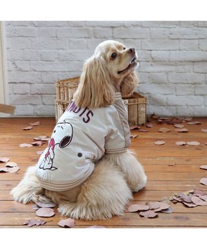  スヌーピー 遠赤外線 スカジャン 《パールホワイト》 中型犬 大型犬