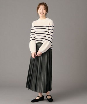  ラムウールフェザーコンビプルオーバー