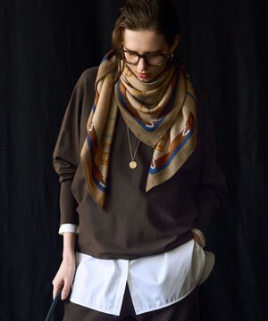 【洗える/吊り干しOK】ヴィスコースストレッチ ドルマンスリーブ ニット