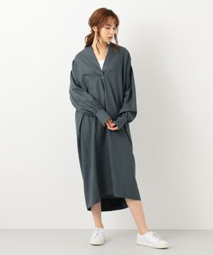 【洗える】EMMA/  スキッパーネックドレス