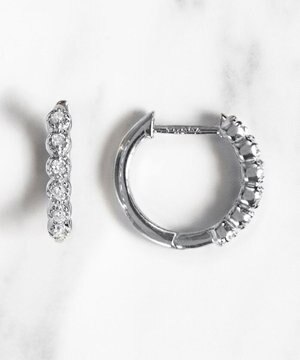  【WEB限定】FRILL DIAMOND PIERCED EARRINGS K10 ダイヤモンド ピアス