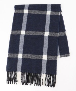  【カシミヤ混・イタリア製】ビックビックチェック　ストール