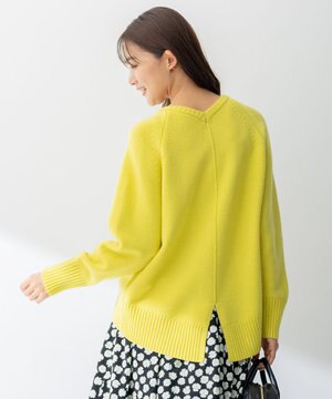 【洗える】カシミークルーネック ニット