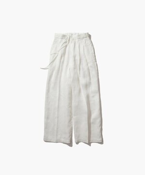 GARMENT DYED LINEN SATIN | ワイドパンツ