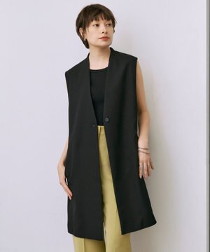 【UVケア・接触冷感・速乾・防シワ・洗える】 FluidBackSatin ジレ