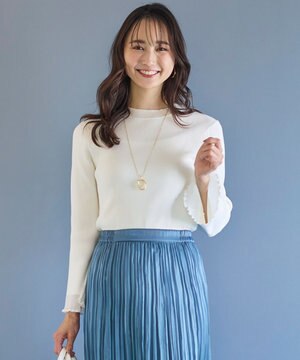 【洗える】シアーディテール ニット