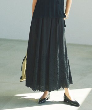  【カタログ掲載・洗える】エンブロイダリーローン スカート