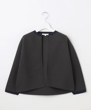 【洗える】ポリエステルホールガーメントボレロ ニット