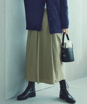  【WEB限定】マットナイロンタフタ フレアスカート