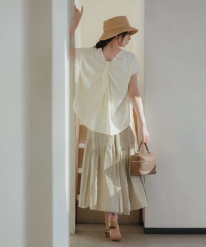  【ONWARD CROSSET MAG掲載・セットアイテム】バックギャザーシャイニーセット ワンピース