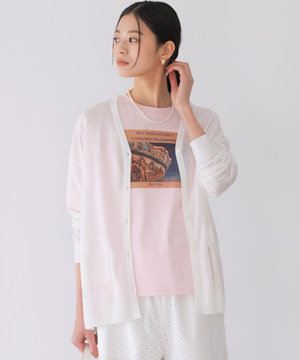 シアーニットVネック カーディガン