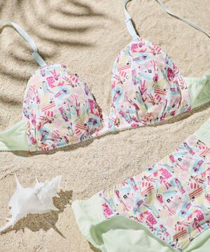  MADE WITH LIBERTY FABRIC 【綿混】ノンワイヤーブラ