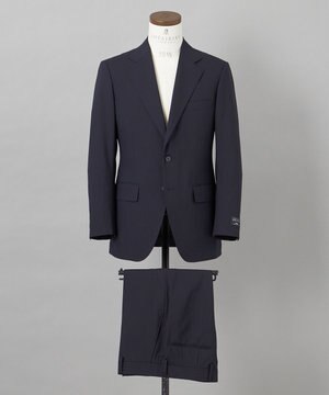  【御幸毛織】 WOOL×SOLOTEX ストレッチスーツ（平織/ネイビー）