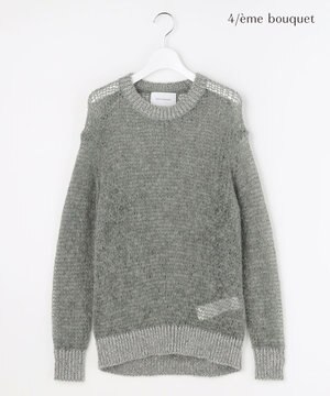  【カトリエムブーケ】Mohair lumineuxラメプルオーバ ーニット