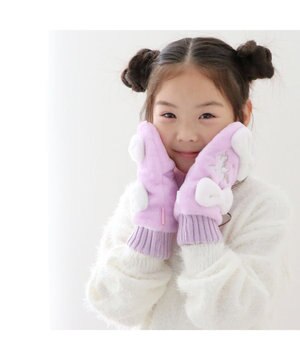  マザーガーデン ユニコーン キッズ もこもこ手袋 《パープル》