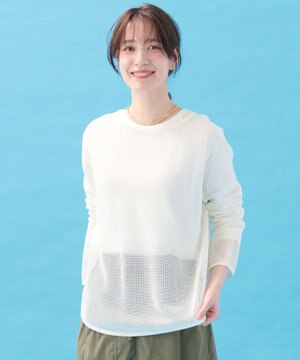 メッシュニットプルオーバー