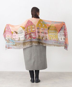  Hanato(ハナト) シルクウールストール ローデンブルクの街／幅60cm