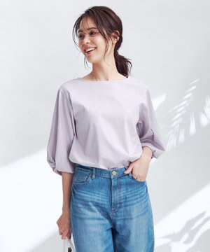 【大人気のため追加生産】シルケットスムースボリュームツイストスリーブ カットソー