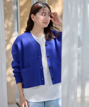  【洗濯機可/UVカット】ミラノリブニットカーディガン