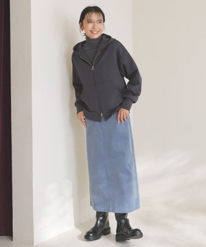 ストレッチコーデュロイ Iラインスカート