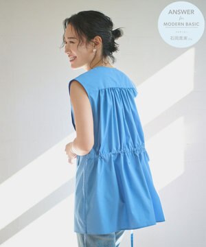  【ANSWER for モダンベーシック】ビブヨークデザインブラウス