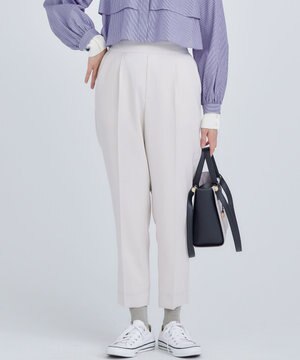  【美シルエット・ストレッチ・シワになりにくい】オシャクロス テーパードパンツ