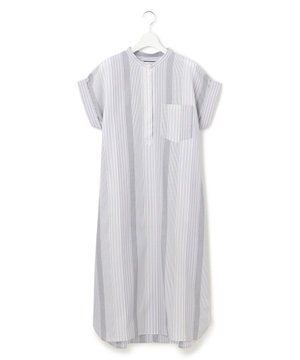  【WOMEN】マルチストライプ シャツワンピース