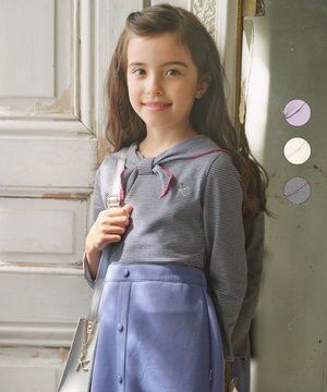  【110-140cm】セーラーリボン Tシャツ