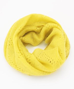  【カシミヤ100%】2WAYレーシーニットスヌードマフラー