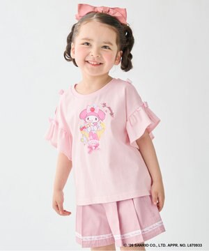 【サンリオキャラクターズ×ANY KIDS】ひんやり ファンシーフリル袖Tシャツ