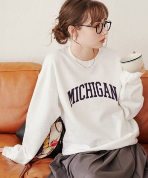  【ANGIE VINTAGE】カレッジロゴプリントスウェット