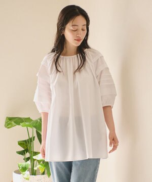  【ANSWER for ほど甘トレンド】タックスリーブブラウス