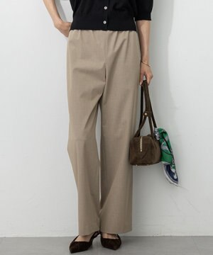  【撥水加工/洗える】ドライ2WAYストレッチ ドロスト ワイド パンツ