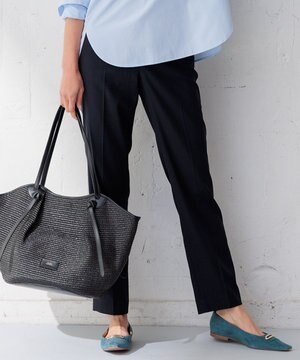  【洗える/セットアップ対応】アイアスマットストレッチ テーパード パンツ