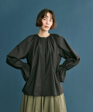  【洗濯機可】フルギャザーブラウス