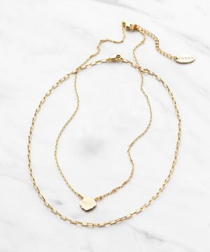  LOGO CLOVER LAYERED NECKLACE ネックレス