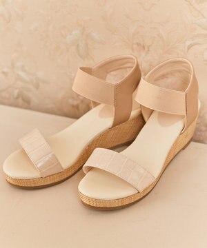 バイカラーウェッジゴム サンダル