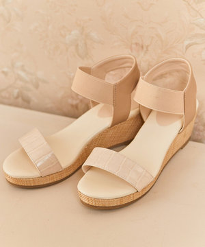 バイカラーウェッジゴム サンダル