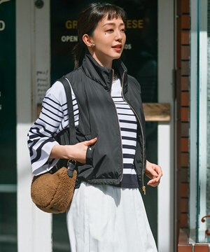  【撥水加工/洗える】中綿 ショートパディング ベスト