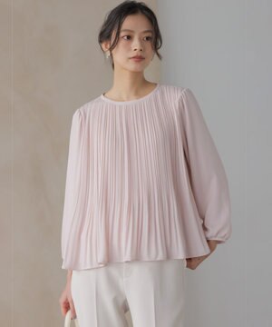 【WEB限定】ジョーゼットシフォンプリーツ ブラウス