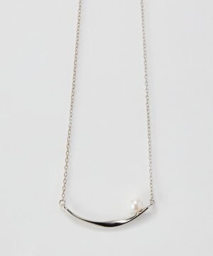  【金属アレルギー対応】スライヴパールネックレス　シルバー/全長:43～46cm/ニッケルフリー