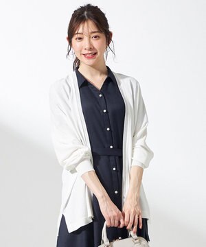  【接触冷感・UVケア・洗える】着流し カーディガン