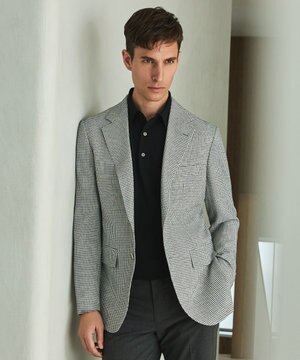  【尾州】ストレッチメッシュジャケット_千鳥格子柄