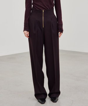  TERNES / フロントジップワイドパンツ