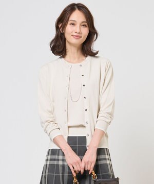 BASIC HT COTTON クルーネック カーディガン