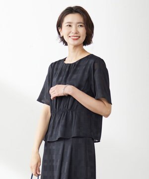  スラブカラミチェック カットソー