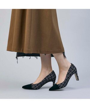  <MODE ET JACOMO>異素材コンビポインテッドトゥパンプス