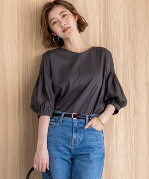 【新色追加/洗える】スムースデザイン パフスリーブ カットソー