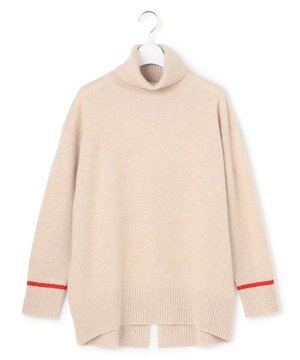  【WOMEN】ウールカシミヤ デザインタートルネック ニット