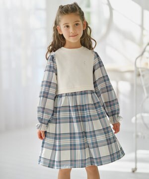  【110-140㎝】ダブルフェイスドッキング ワンピース